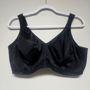 Playtex 18 Hour Side And Back Smoothing Wireless Bra Black 44DD